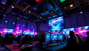 Experience the excitement of esports at https://gamelevate.com with a vibrant gaming setup.