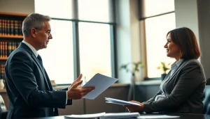 Consultation with a South Dakota car accident lawyer emphasizing expertise and compassion.