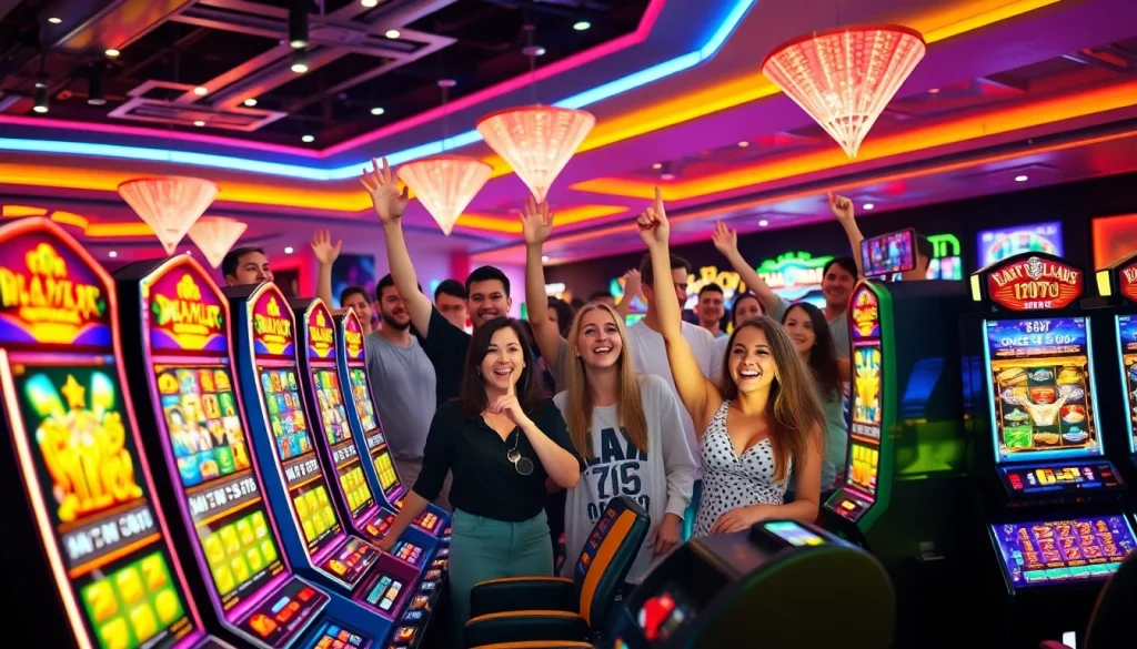 Menangkan permainan kaisar800 slot dalam suasana kasino yang meriah dan penuh warna.