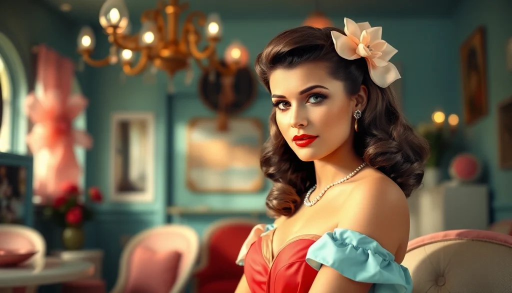 Explore https://www.esquirevargas.com with this stunning retro pinup art of a glamorous Varga Girl.