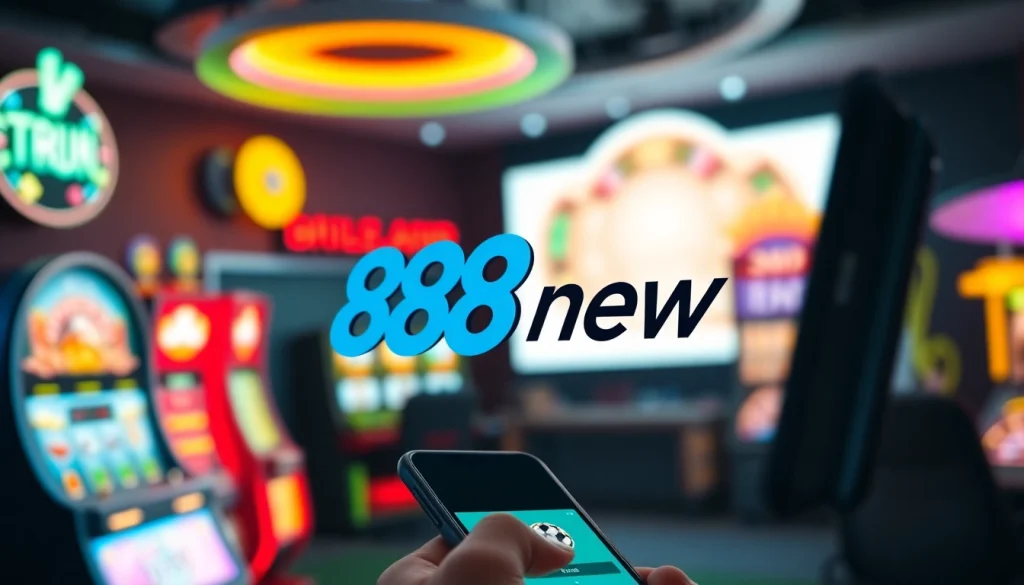 Experience the thrill of 888new with engaging online gaming elements and a vibrant digital interface.