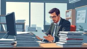 Traducteurs assermentés examinant des documents juridiques avec attention et précision.