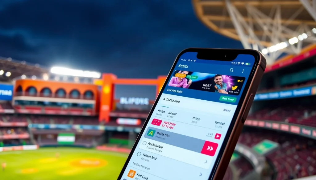 Showcasing the best sports betting apps in India on a vibrant smartphone interface.