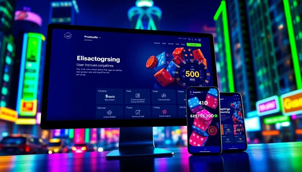 Engaging online gambling interface on https://mm88bc.com/ showcased in a vibrant setting.