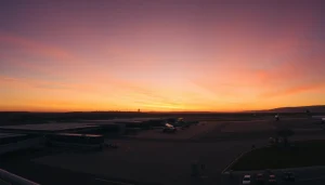 Travelers navigating through Edinburgh Airport's terminal, highlighting its modern architecture and vibrant ambiance.