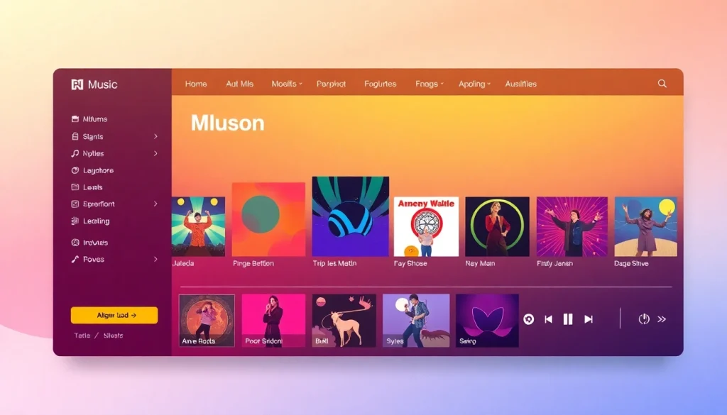 Get high-quality MP3 downloads quickly and easily with this modern music platform interface.