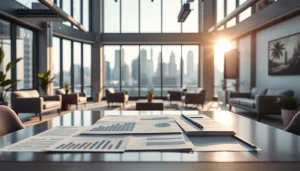 Browse industrial leasing options in a modern workspace showcasing professional design.