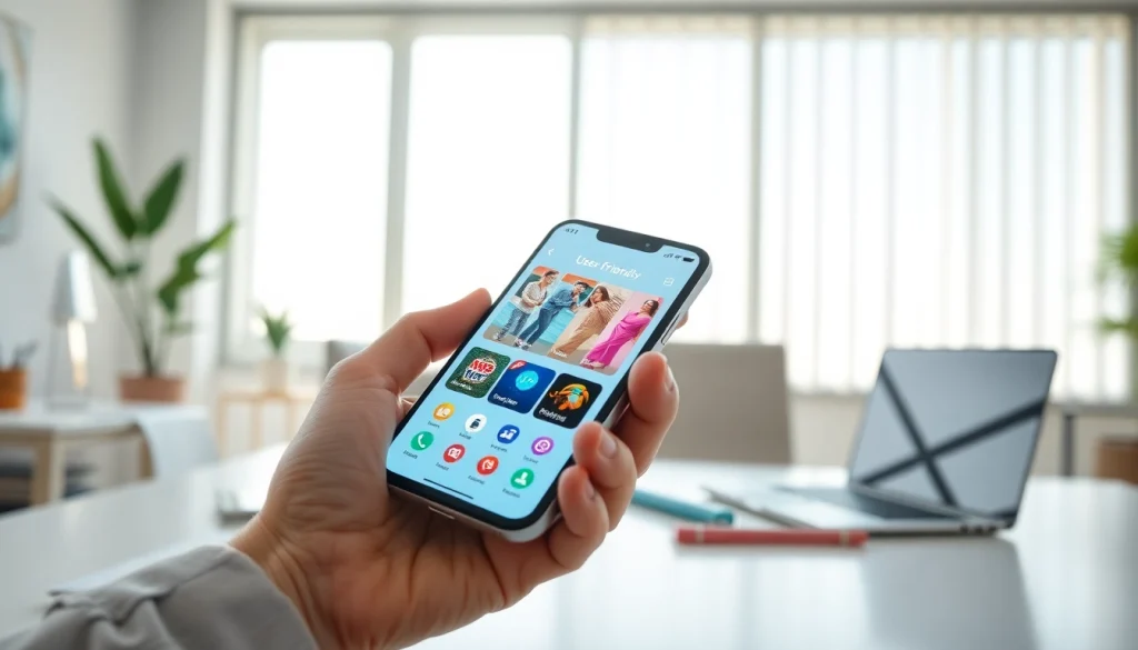 MV88 app interface on a modern smartphone in a professional workspace