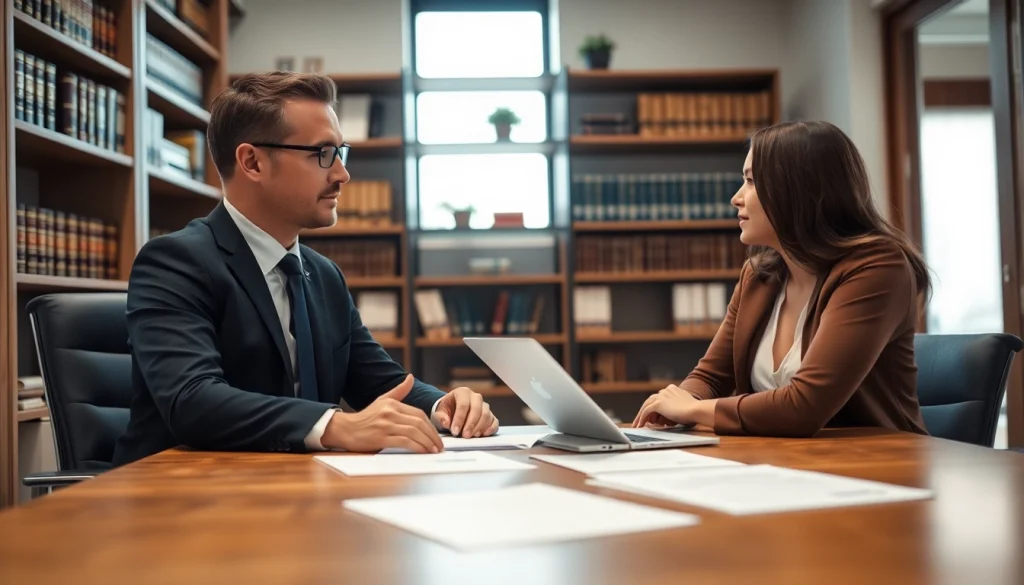 Consultation with a personal injury lawyer at https://www.chriseadslegal.com in a professional office environment.