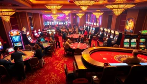KJC AC 1 showcases intense poker action amidst a vibrant casino atmosphere.