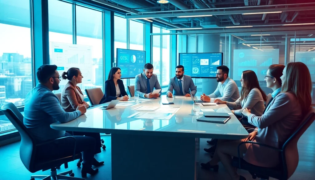 Collaborative business meeting at https://antrepost.com with diverse individuals brainstorming solutions.