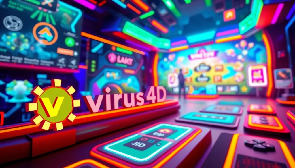 Menangkan hadiah menarik di virus4d dengan grafik yang penuh warna dan antarmuka interaktif.