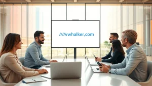 Discover innovative solutions at https://whatalker.com in a professional business setting, showcasing modern communication.