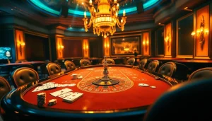 Experience thrilling gameplay at Bugatti8's premium gaming table with high-stakes cards and chips.