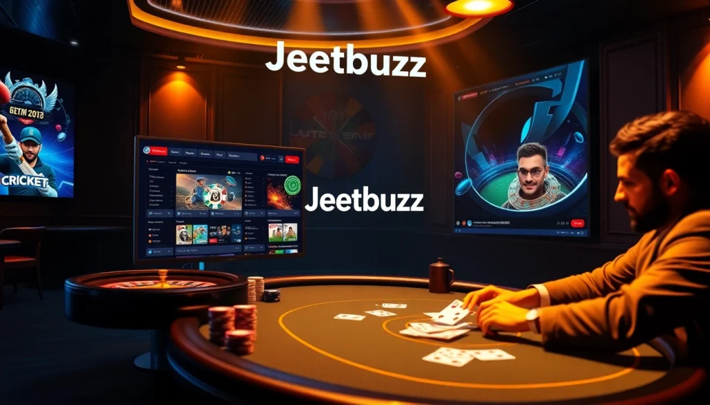Experience the thrill of betting at Jeetbuzz with vibrant online casino elements.