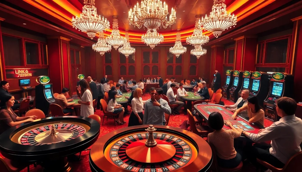 Engage with excitement at the casino featuring link 789win with roulette tables, poker games, and vibrant slot machines.