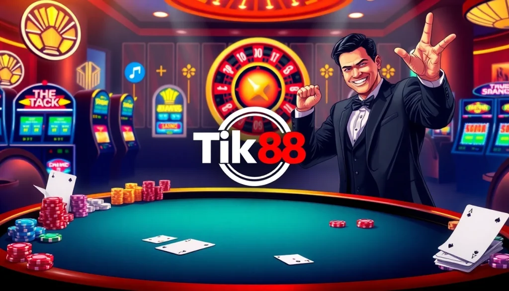 Chiến thắng lớn tại tik 88 với các trò poker hấp dẫn và không khí sòng bạc sôi động.