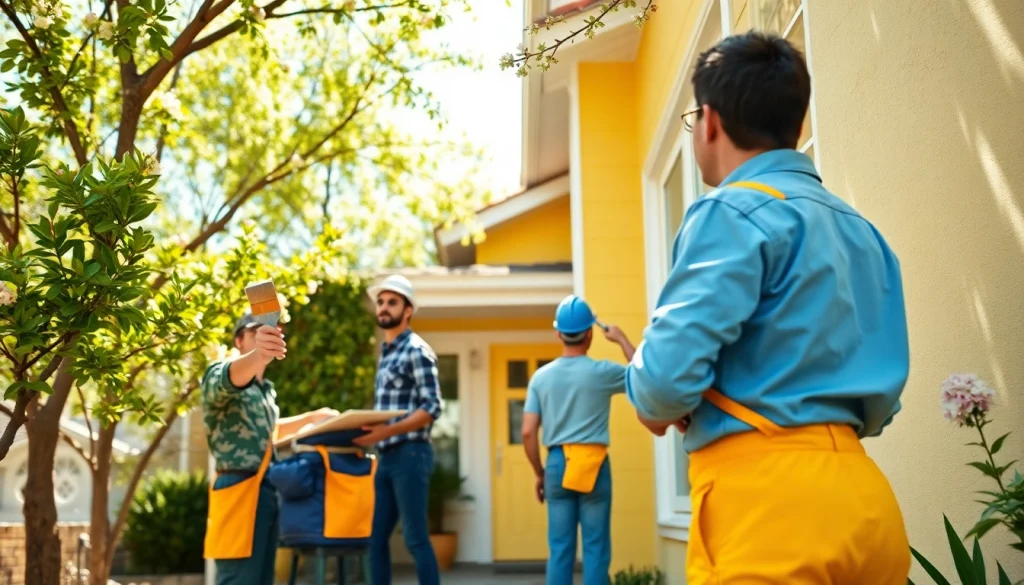 Transform your home with expert painting services from https://33626painters.com, featuring skilled painters revitalizing a beautiful exterior.