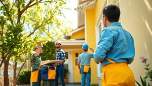 Transform your home with expert painting services from https://33626painters.com, featuring skilled painters revitalizing a beautiful exterior.