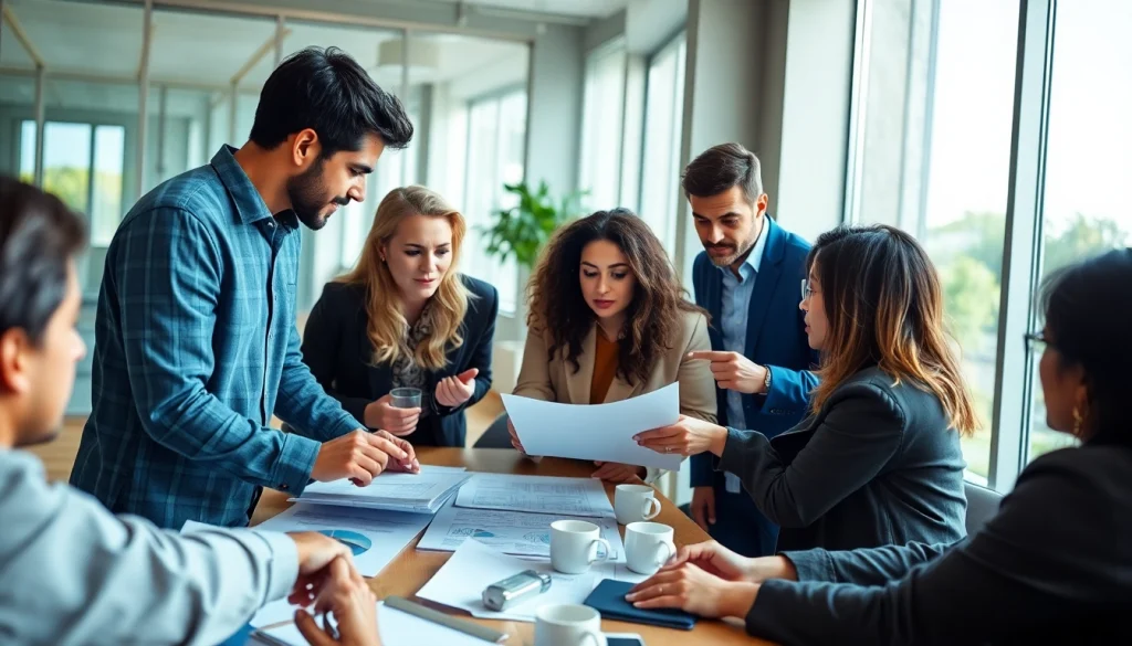 Engaging business meeting showcasing collaboration and strategy among professionals.