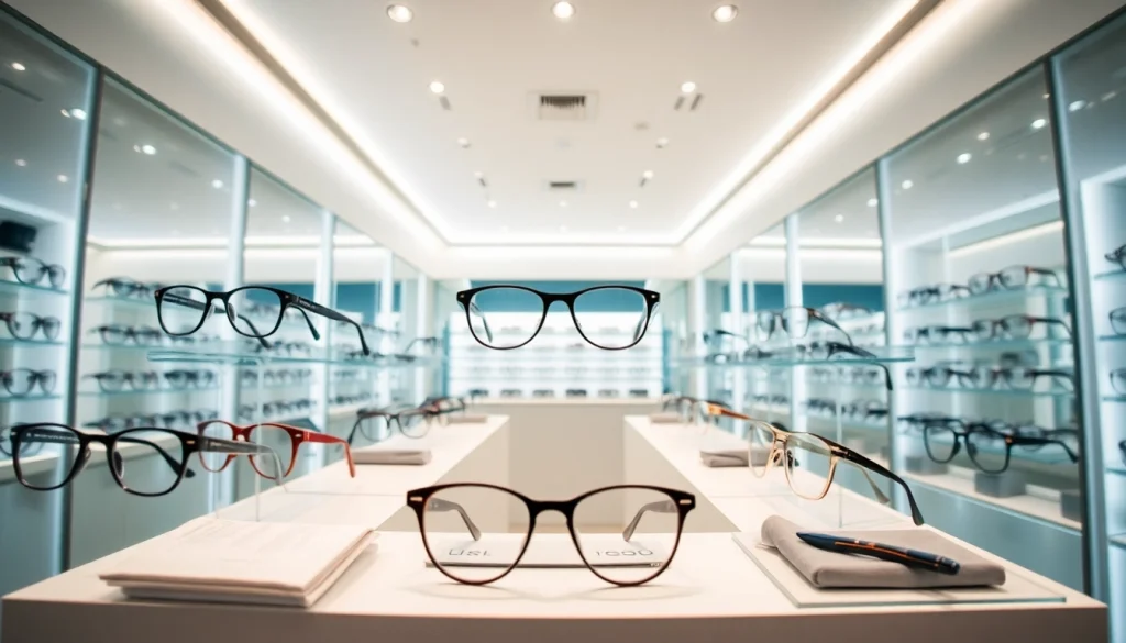 Showcasing premium eyewear collection at specsdr.com in an elegant showroom.
