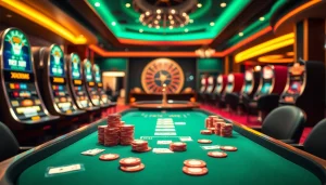 Experience the thrill at https://789fcom.asia/ with a luxurious casino setup featuring poker tables and roulette.