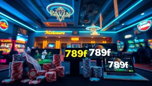 Engaging scene of online gambling showcasing the 789f link with vibrant casino games and immersive ambiance.