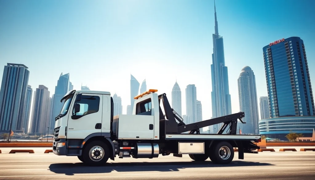 TRT Recovery UAE providing reliable car recovery services in Dubai's vibrant city landscape.