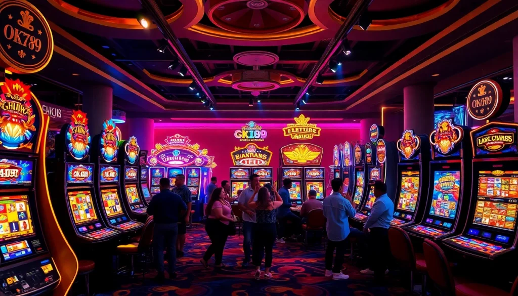 Experience thrilling gambling action at OK789's vibrant slot machines.