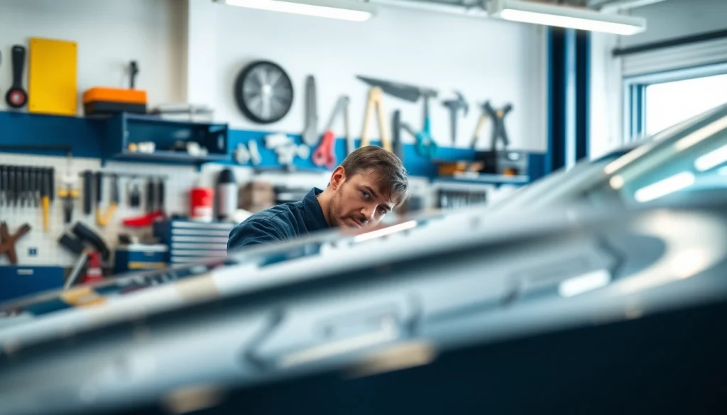 Find reliable auto repair near me with a skilled mechanic working in a clean, professional garage.