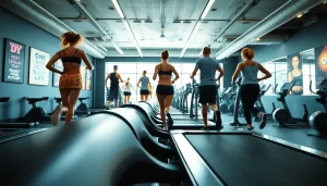 Active users on Ciapo Treadmills in a modern fitness studio showcasing innovative air pressure technology.