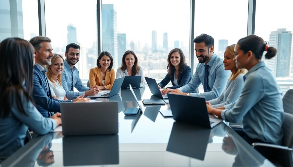 Engage in impactful discussions about Business strategies in a modern office setting.