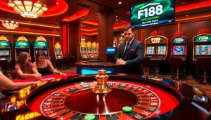 Experience thrilling gameplay at F168 with vibrant casino visuals and excitement.