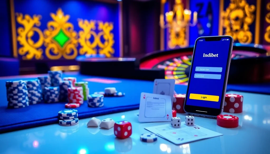 Experience seamless betting with the indibet app login on a stylish mobile interface.