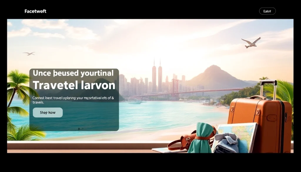 Nuvelios.org에서 다양한 여행지가 보여지는 여행 플랫폼의 모습