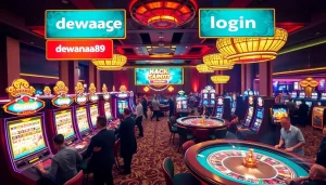 Rasakan kegembiraan login DEWANAGA89 saat para pemain merayakan jackpot di kasino yang penuh warna.