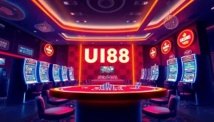 Experience the thrill of UU88 with vibrant gaming elements and a welcoming casino atmosphere.