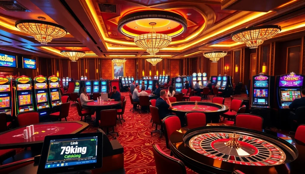 Experience the thrill of the casino with interactive elements from link 79king, showcasing vibrant games.