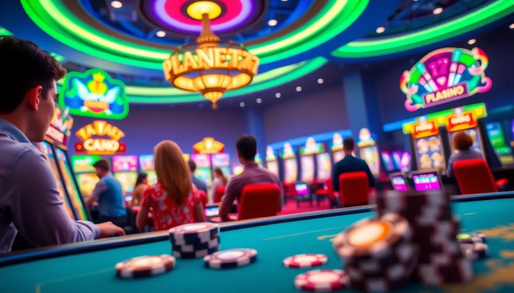 Menangkan permainan menarik di PLANET77 game dengan tampilan kasino online yang berwarna-warni.