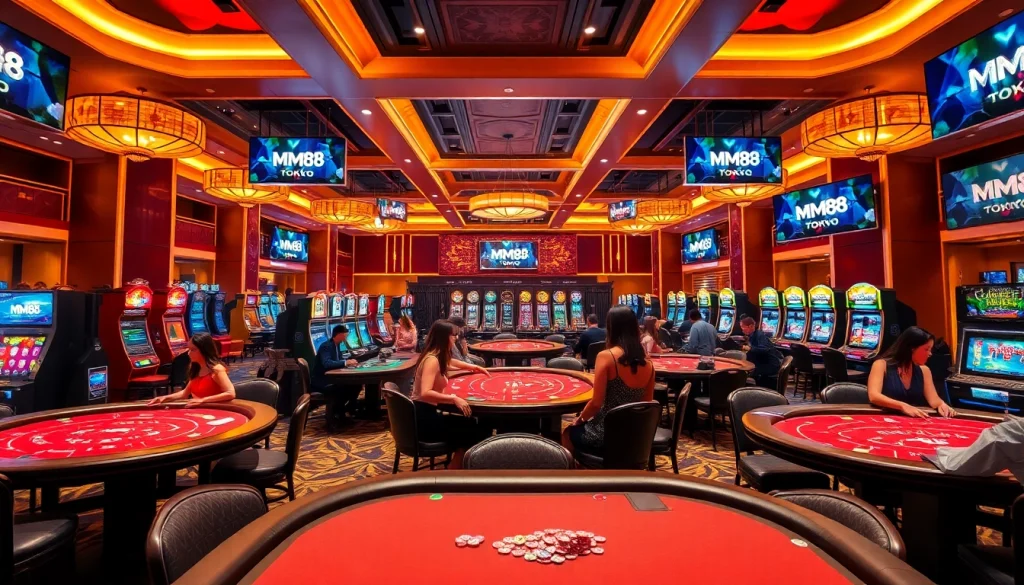 Experience the exciting games at MM88 Tokyo Casino, featuring vibrant tables and thrilling action.