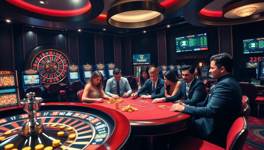 Engage in thrilling gameplay on https://32win.football/ with exciting casino visuals and vibrant atmosphere.