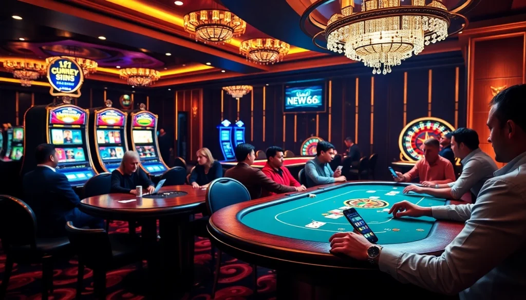 Experience thrilling gameplay at new66 with vibrant casino scenes and engaging table games.