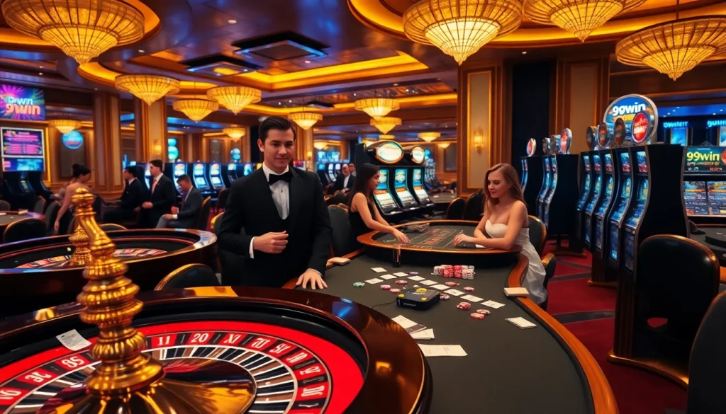 Experience the thrill of 99win with vibrant casino games and luxury ambiance.