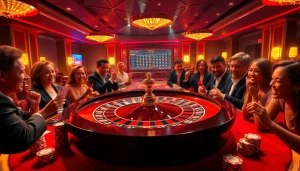 Experience winning strategies with 7mcn at an opulent casino roulette table.