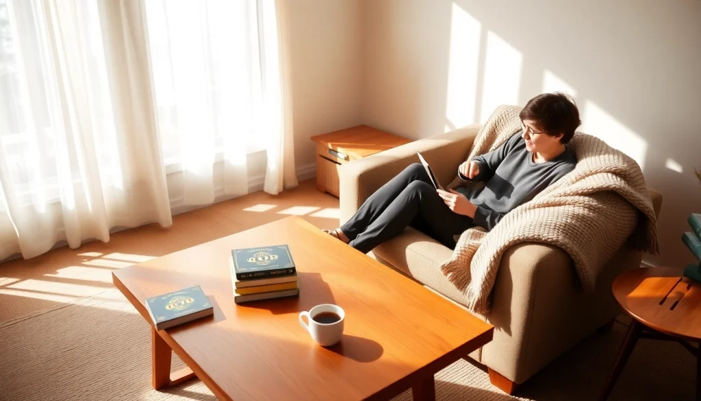 Engaging in games to play by yourself in a cozy living room with inviting decor.