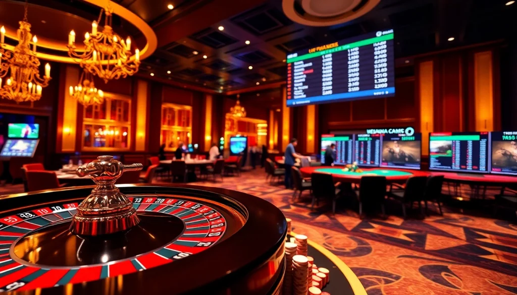 Engage with live betting on https://keonhacai5.free, featuring digital displays and casino elements.
