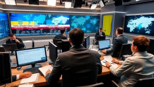 Репортаж новин https://sumytoday.in.ua у динамічній редакції з журналістами за комп'ютерами.