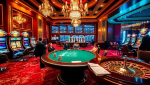 Engage in high-stakes poker at https://nhacaita88.contact/, with vibrant lights and luxury decor.