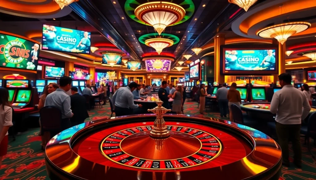 Experience the excitement of Canada casinos online with vibrant gaming action at a roulette table.