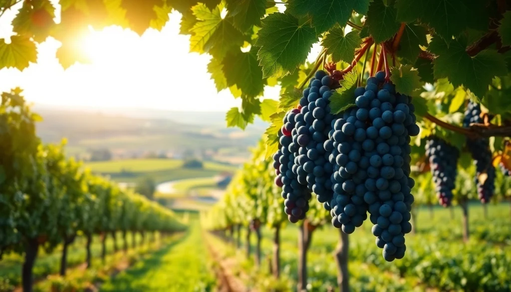 Experience the scenic vineyards of Clarksburg ca with lush greenery and golden sunlight.